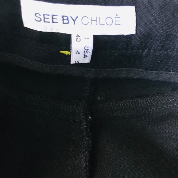 See By Chloe Black Skinny Trousers w/ Zippers - Picture 10 of 12